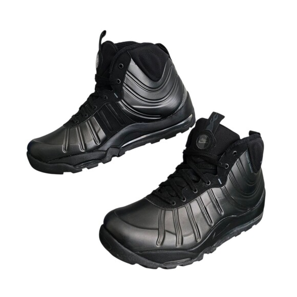 Nike Air Bakin Posite Shoes Mens Size 10 Triple Black Sneaker Boot 618056 001 main image 9